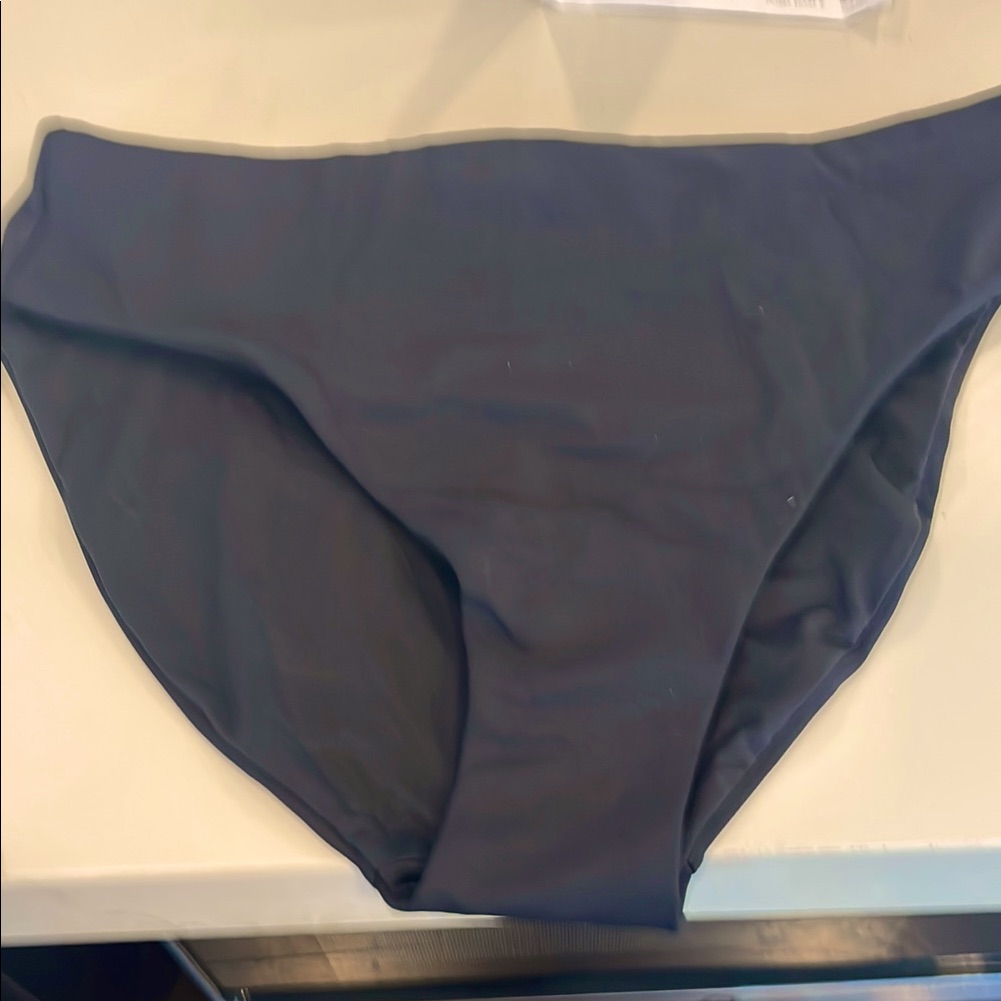 Black Large Ava High-Rise Bikini Bottom